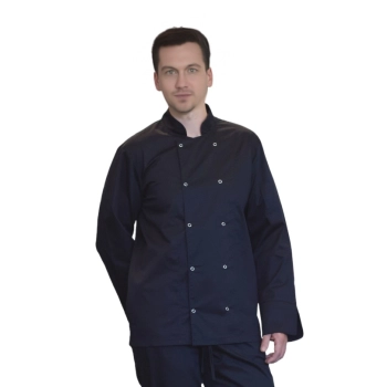 Bluza kucharska granatowa na napy elastyczna długi rękaw roz.M